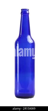 Bouteille de bière bleue vide Illustration de Vecteur