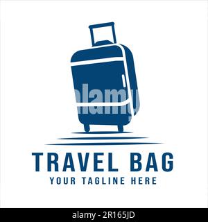 Look rétro Vintage Travel Bag logo silhouette design, icône, symbole, voyage Illustration de Vecteur