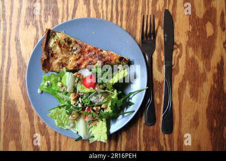 quiche (cuisine française) comme très bon fond de nourriture Banque D'Images