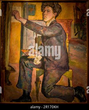 Autoportrait, 1921, par Alberto Giacometti, Kunsthaus, Musée d'Art, Ancien bâtiment, Zurich, Suisse Banque D'Images