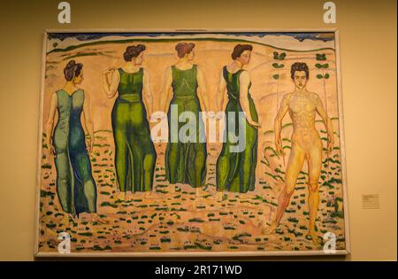 Peinture symboliste Ferdinand Hodler, Kunsthaus, Musée d'Art, ancien bâtiment, Zurich, Suisse Banque D'Images