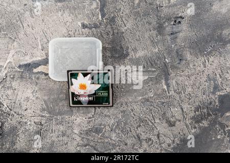 Détaillant britannique Kingston Technology 8Gb carte mémoire CompactFlash largement utilisée dans les appareils photo numériques Banque D'Images