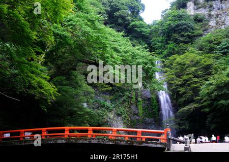 Paysage de la cascade de Minoo vert frais Banque D'Images