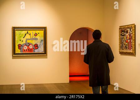 Joan Miro peinture, Kunsthaus, Musée d'Art, Nouveau bâtiment, Zurich, Suisse Banque D'Images