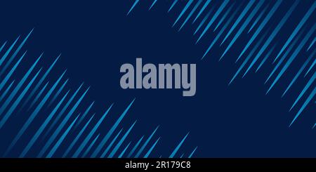 Arrière-plan futuriste abstrait. Lignes de néon luminescentes composées sur fond bleu foncé. Modèle de bannière hi-tech avec thème météore. Technologie moderne Illustration de Vecteur