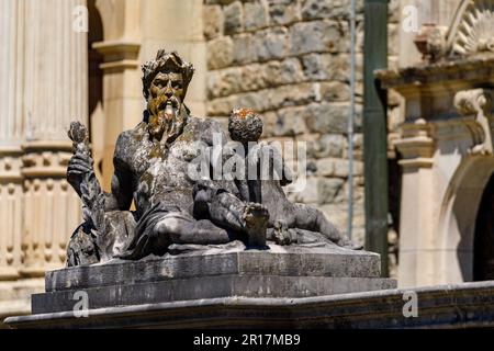 Statue au château de Peles en Roumanie Banque D'Images