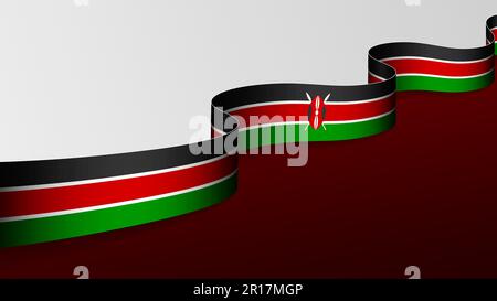 Kenya ruban drapeau arrière-plan. Élément d'impact pour l'utilisation que vous voulez en faire. Illustration de Vecteur