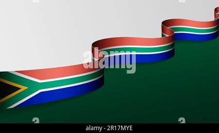 Arrière-plan du drapeau du ruban SouthAfrica. Élément d'impact pour l'utilisation que vous voulez en faire. Illustration de Vecteur