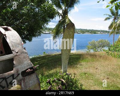 La malbouffe de guerre à Bougainville Banque D'Images
