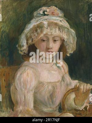 Jeune fille avec chapeau Date: 1892 artiste: Berthe Morisot Français, 1841-1895 Banque D'Images