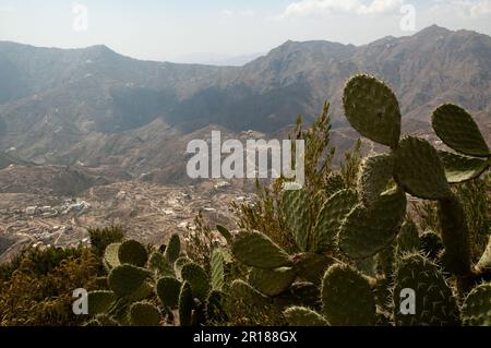 Chaîne de montagnes ASiR dans le sud-ouest de l'Arabie Saoudite Banque D'Images