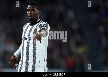 Turin, Italie. 11th mai 2023. Paul Pogba de Juventus FC gestes lors de la semi-finale de l'UEFA Europa League match de la première jambe entre Juventus FC et Sevilla FC au stade Allianz sur 11 mai 2023 à Turin, Italie . Credit: Marco Canoniero / Alamy Live News Banque D'Images