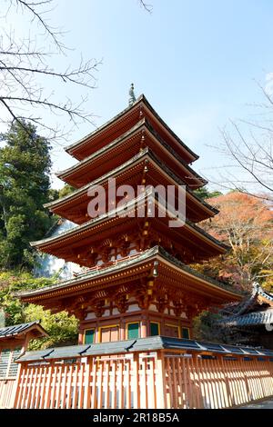 La pagode de cinq étages de 27 mètres du temple de Hasedera Banque D'Images