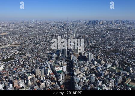 Station Ogikubo prise de vue aérienne de l'Ikebukuro est, Sky Tree, région de Shinjuku Banque D'Images