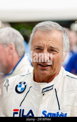 Riccardo Patrese au Goodwood Festival of Speed 2016. Ancien pilote de course Grand Prix Banque D'Images