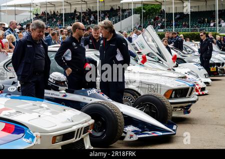 BMW voitures de course de diverses formules au Goodwood Festival of Speed 2016. Célébration du sport automobile BMW Banque D'Images