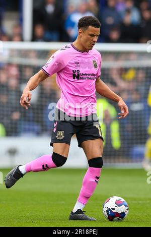 Shaun McWilliams de Northampton Town pendant le match de la Sky Bet League Two au parc de Prenton, à Birkenhead. Date de la photo: Lundi 8 mai 2023. Banque D'Images