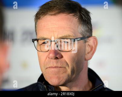 Entraîneur/entraîneur fédéral Alfred GISLASON (GER) handball, tirage au sort pour le Championnat d'Europe 2024, sur 10 mai 2023 à Düsseldorf/Allemagne. Banque D'Images