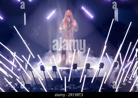 Liverpool, Royaume-Uni. 12th mai 2023. Sam Ryder se produit lors de la répétition de la finale du concours Eurovision Song à la M&S Bank Arena de Liverpool. Date de la photo: Vendredi 12 mai 2023. Crédit photo devrait lire crédit: Matt Crossick/Alamy Live News Banque D'Images