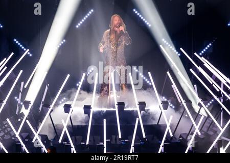 Liverpool, Royaume-Uni. 12th mai 2023. Sam Ryder se produit lors de la répétition de la finale du concours Eurovision Song à la M&S Bank Arena de Liverpool. Date de la photo: Vendredi 12 mai 2023. Crédit photo devrait lire crédit: Matt Crossick/Alamy Live News Banque D'Images