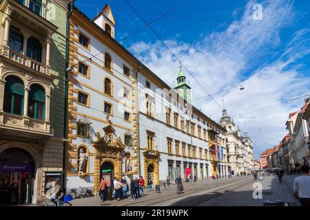 Graz: Maison Landhaus, rue Herrengasse dans la région de Graz, Steiermark, Styrie, Autriche Banque D'Images