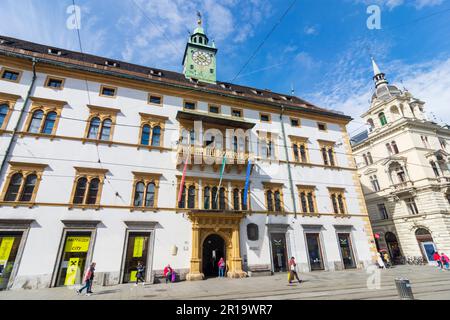 Graz: Maison Landhaus, rue Herrengasse dans la région de Graz, Steiermark, Styrie, Autriche Banque D'Images