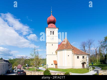 Puch BEI Weiz: église dans le village Puch BEI Weiz dans Steirisches Thermenland - Oststeiermark, Steiermark, Styrie, Autriche Banque D'Images