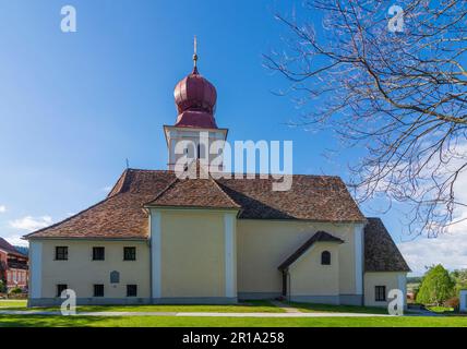 Puch BEI Weiz: église dans le village Puch BEI Weiz dans Steirisches Thermenland - Oststeiermark, Steiermark, Styrie, Autriche Banque D'Images