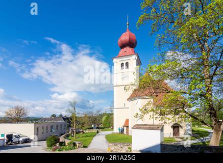 Puch BEI Weiz: église dans le village Puch BEI Weiz dans Steirisches Thermenland - Oststeiermark, Steiermark, Styrie, Autriche Banque D'Images