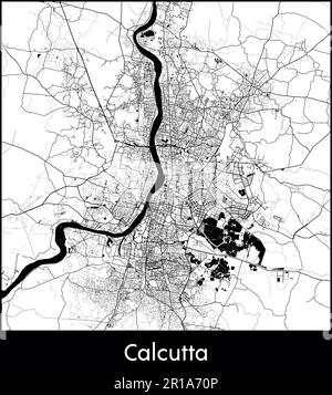 Carte de la ville Asie Inde Calcutta illustration vectorielle Illustration de Vecteur