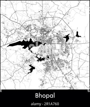 Carte de la ville Asie Inde illustration du vecteur Bhopal Illustration de Vecteur