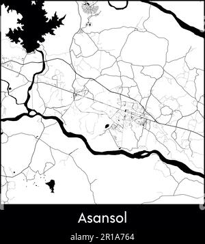 Carte de la ville Asie Inde Asansol illustration vectorielle Illustration de Vecteur