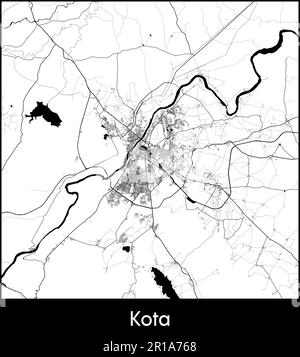 Carte de la ville Asie Inde Kota illustration vectorielle Illustration de Vecteur