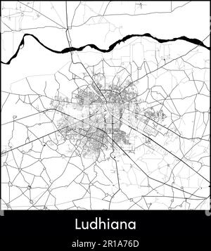 Carte de la ville Asie Inde illustration du vecteur Ludhiana Illustration de Vecteur