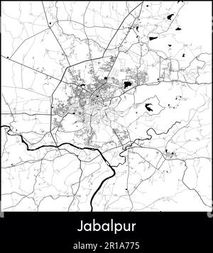 Carte de la ville Asie Inde Jabalpur illustration vectorielle Illustration de Vecteur