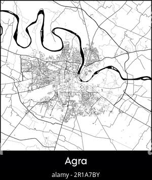 Carte de la ville Asie Inde Agra vecteur illustration Illustration de Vecteur