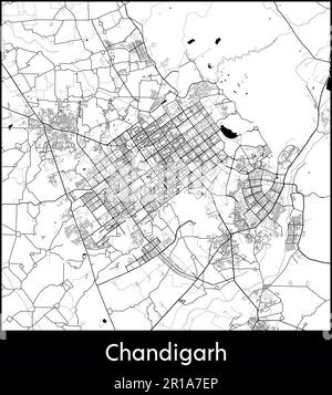 Carte de la ville Asie Inde Chandigarh illustration vectorielle Illustration de Vecteur