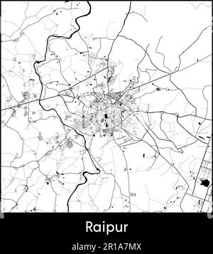 Carte de la ville Asie Inde Raipur illustration vectorielle Illustration de Vecteur