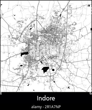 Carte de la ville Asie Inde Indore illustration vectorielle Illustration de Vecteur