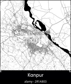 Carte de la ville Asie Inde Kanpur illustration vectorielle Illustration de Vecteur