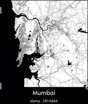 Carte de la ville Asie Inde Mumbai illustration vectorielle Illustration de Vecteur