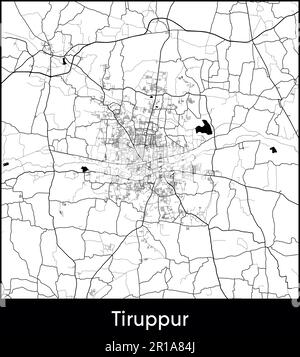 Carte de la ville Asie Inde Tiruppur illustration vectorielle Illustration de Vecteur