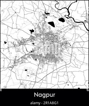 Carte de la ville Asie Inde Nagpur illustration vectorielle Illustration de Vecteur