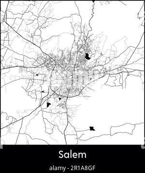 Carte de la ville Asie Inde Salem illustration vectorielle Illustration de Vecteur