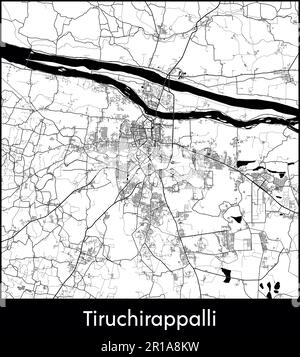 Carte de la ville Asie Inde Tiruchirapalli illustration vectorielle Illustration de Vecteur