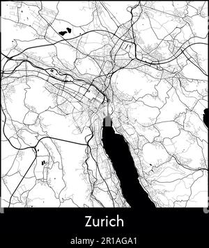 Carte de la ville Europe Suisse Zurich illustration vectorielle Illustration de Vecteur