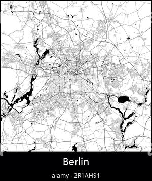 Carte de la ville Europe Allemagne Berlin illustration vectorielle Illustration de Vecteur