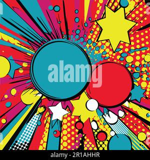 Arrière-plan pop art. Illustration de Vecteur