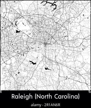 Carte de la ville Amérique du Nord États-Unis Raleigh (Caroline du Nord) illustration vectorielle Illustration de Vecteur