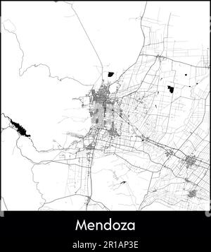 Carte de la ville Amérique du Sud Argentine Mendoza illustration vectorielle Illustration de Vecteur